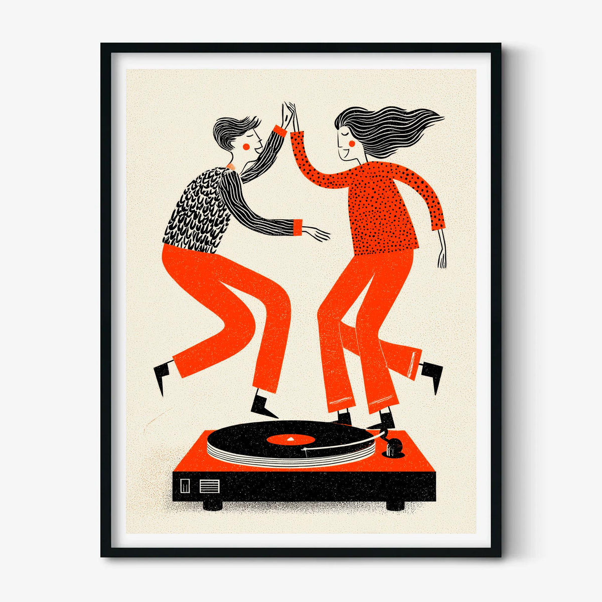 Retro Dance Wall Art | Vinyl Record Poster, Music Art Print | 70s Disco Decor