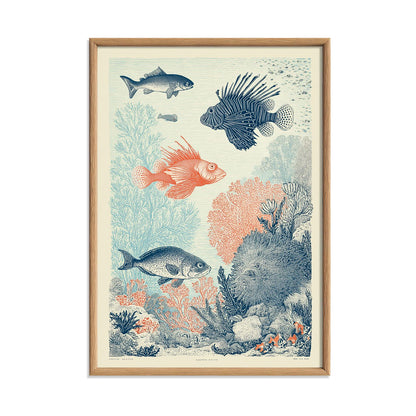 Sea Life Wall Art | Coral Reef Poster | Fish Art Print | Coastal Ocean Decor