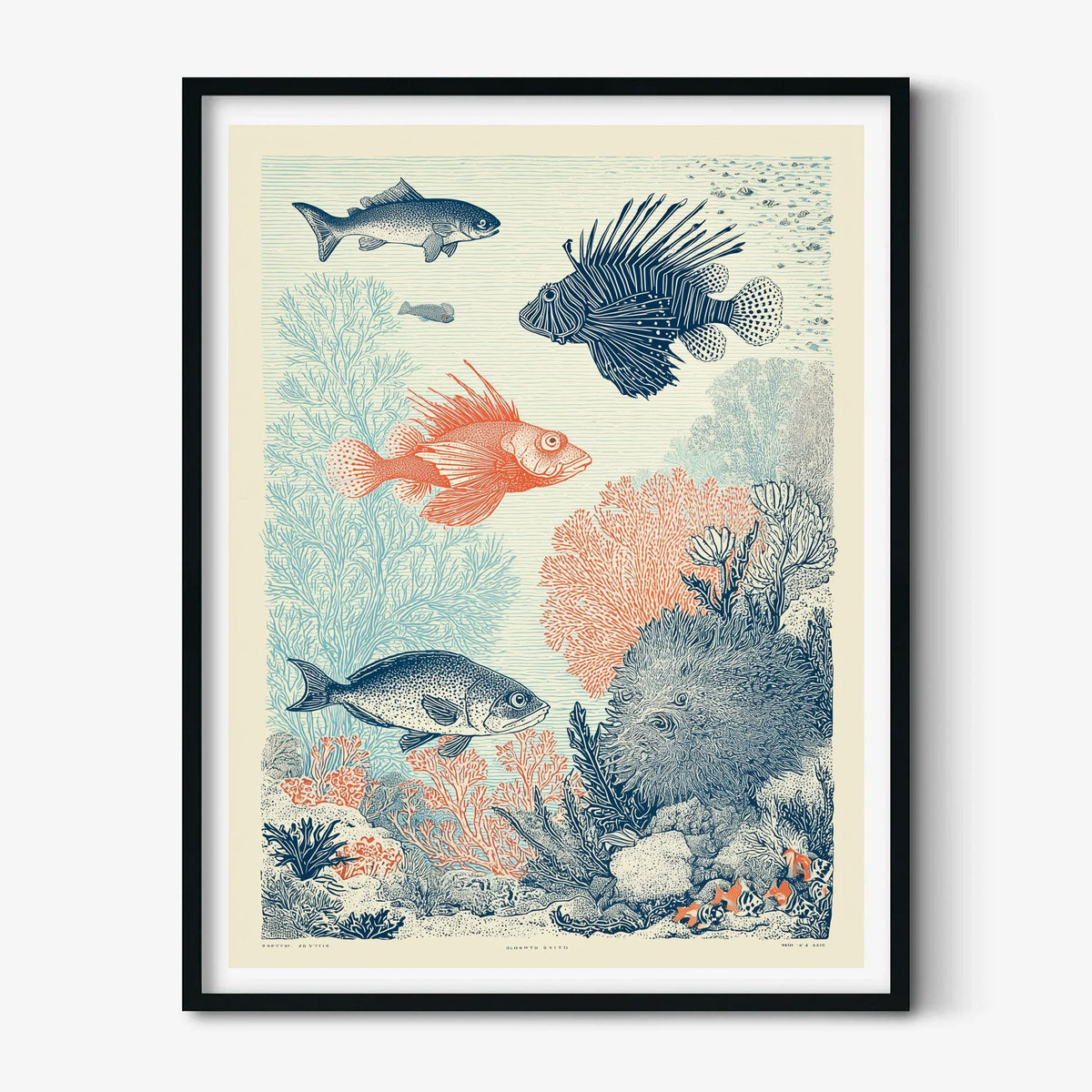 Sea Life Wall Art | Coral Reef Poster | Fish Art Print | Coastal Ocean Decor