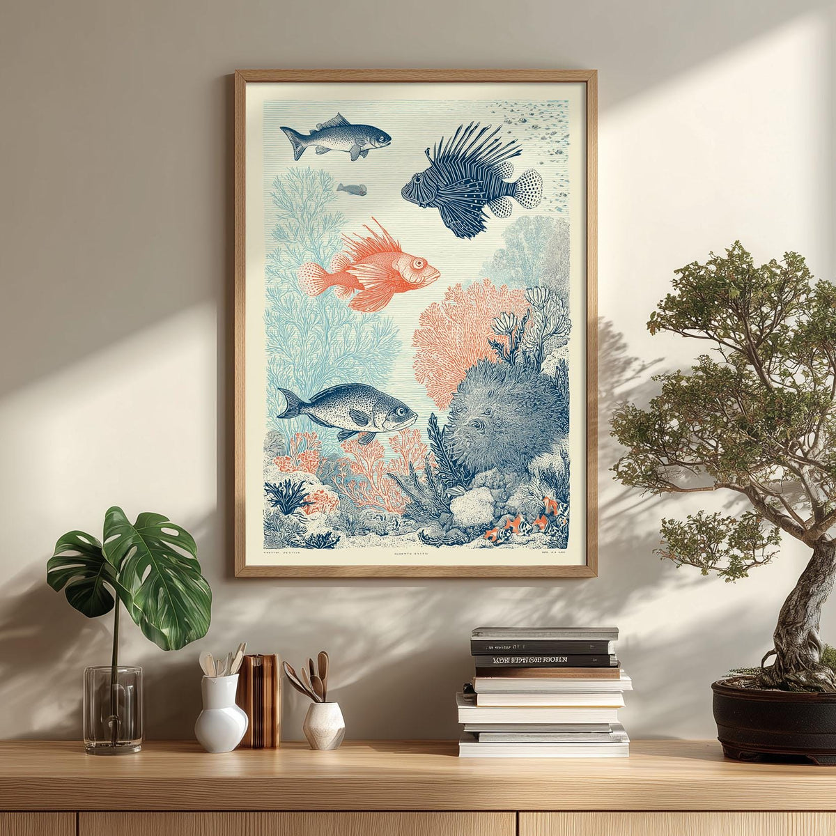 Sea Life Wall Art | Coral Reef Poster | Fish Art Print | Coastal Ocean Decor