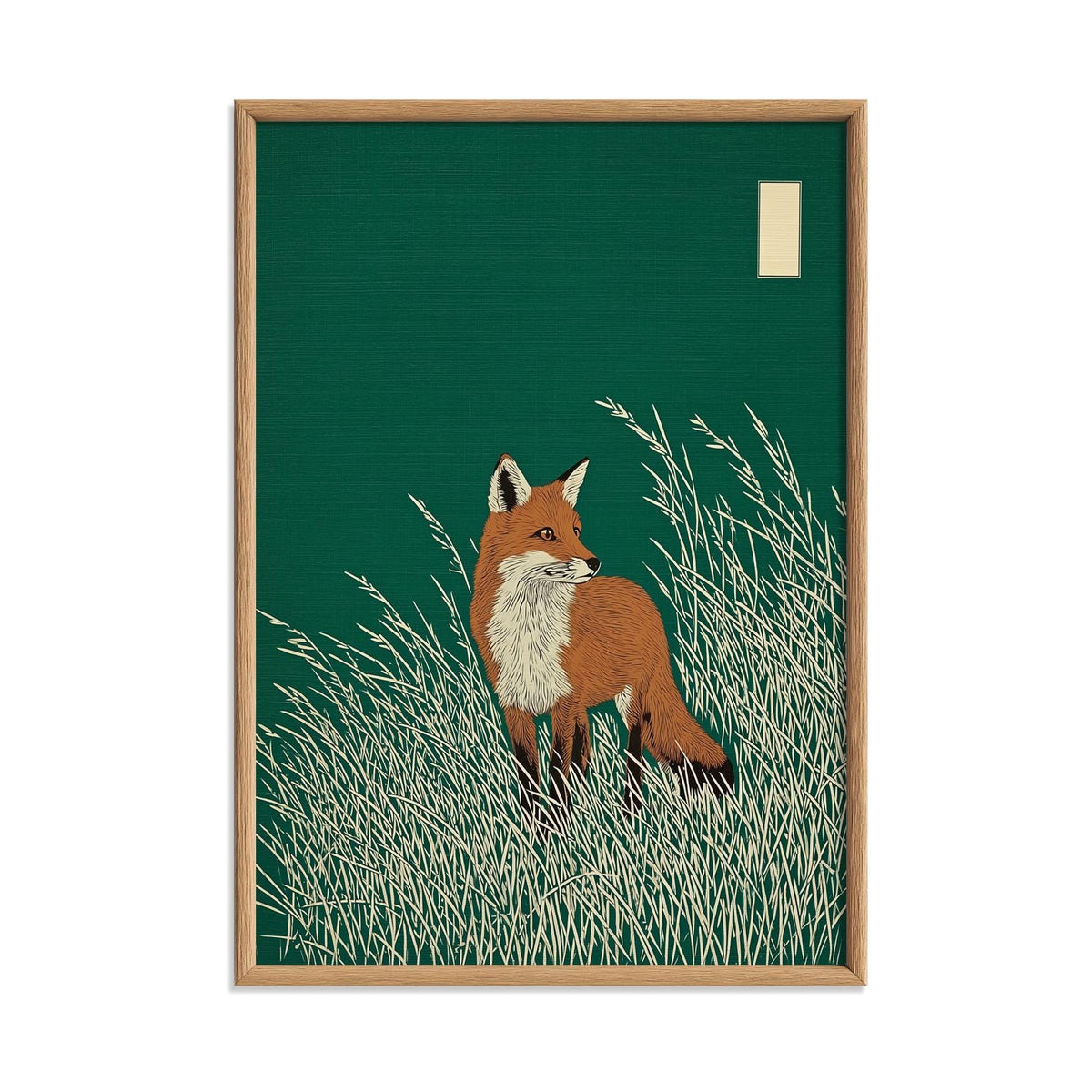 Fox Print, Woodland Animal Wall Art, Forest Poster, Minimalist Nature Home Decor