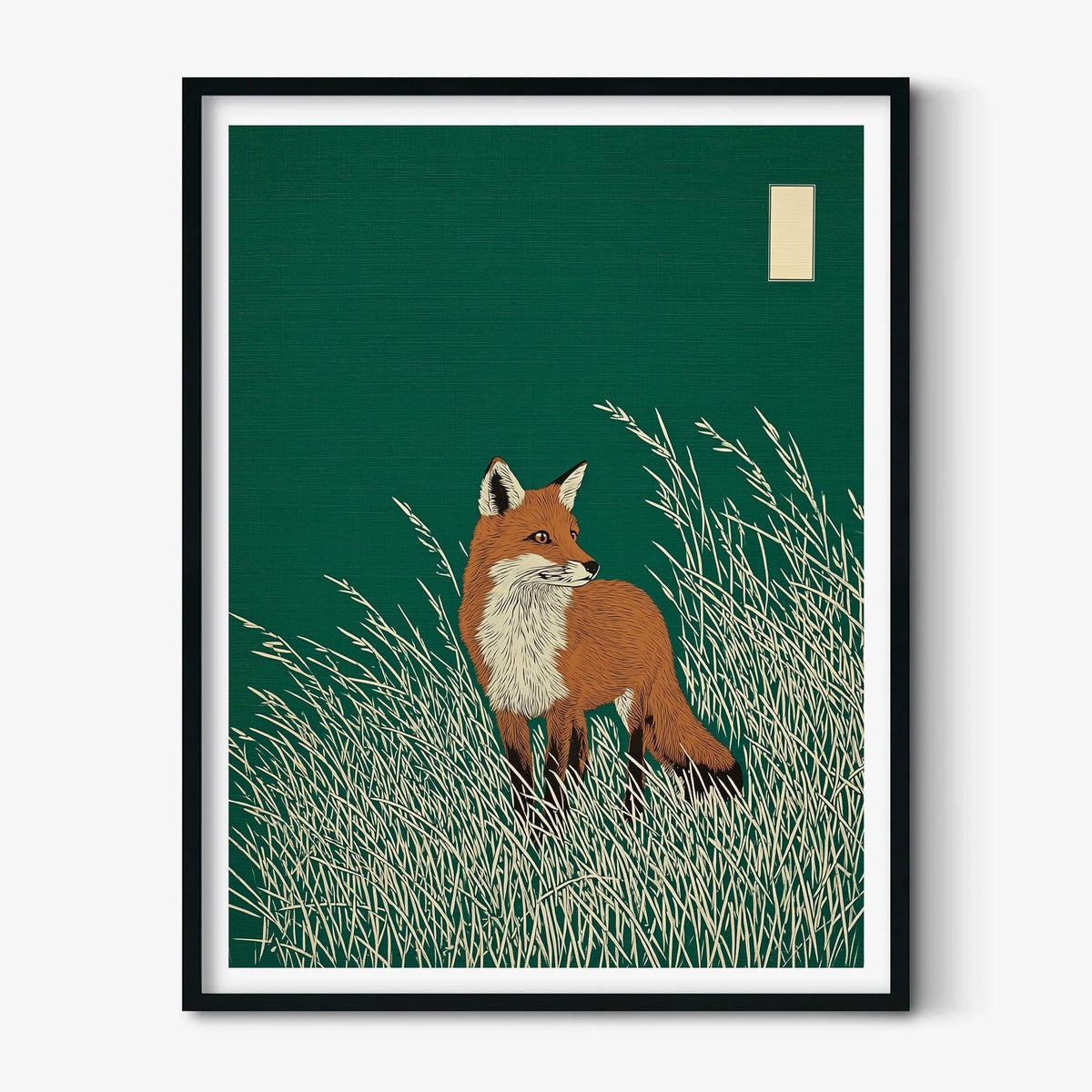 Fox Print, Woodland Animal Wall Art, Forest Poster, Minimalist Nature Home Decor