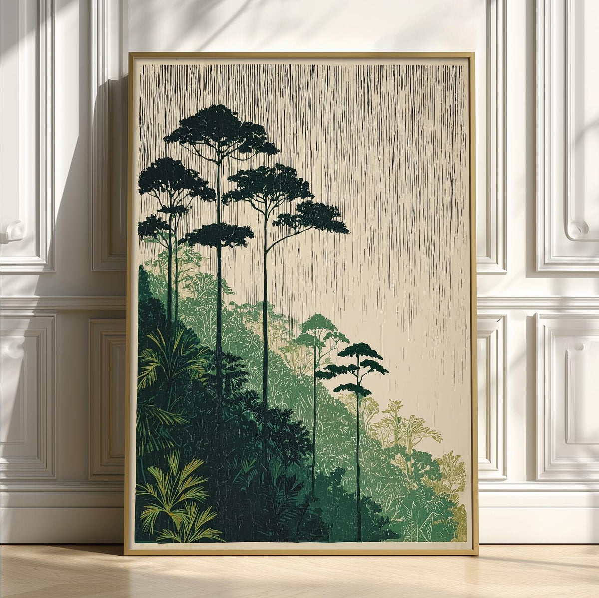 Rainforest Print, Tropical Forest Wall Art, Jungle Landscape Poster, Nature Home Decor