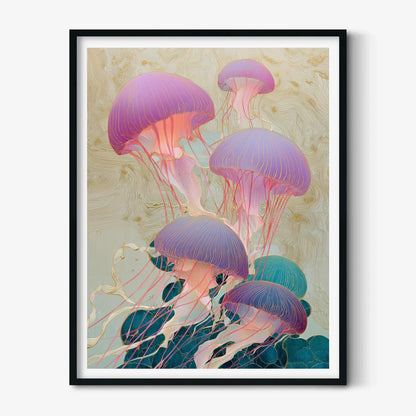 Jellyfish Print, Sea Life Wall Art, Coastal Poster, Ocean Home Decor