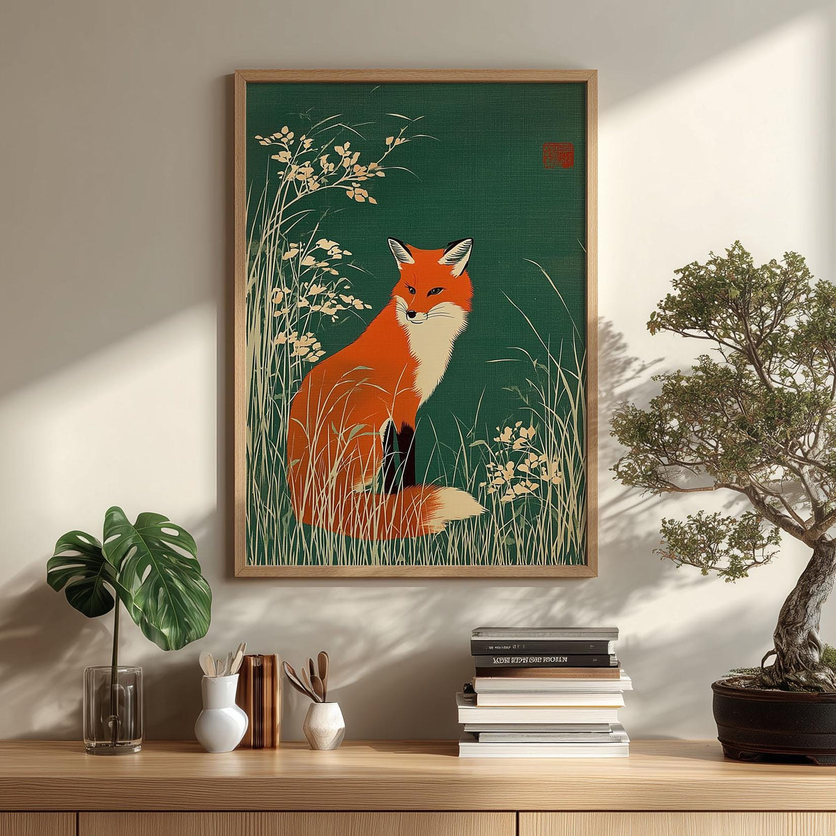 Fox Print, Woodland Wall Art, Animal Poster, Nature Home Decor