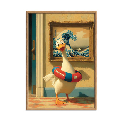 Goose Print, Quirky Animal Wall Art, Funny Bathroom Poster, Humorous Home Decor