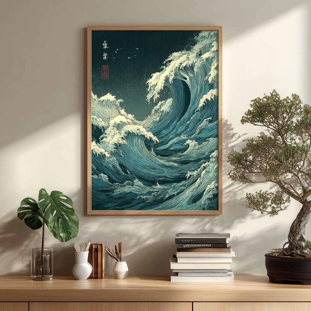 Great Wave Poster, Japanese Woodblock Print, Ocean Wall Art