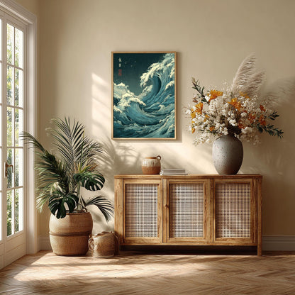 Great Wave Poster, Japanese Woodblock Print, Ocean Wall Art