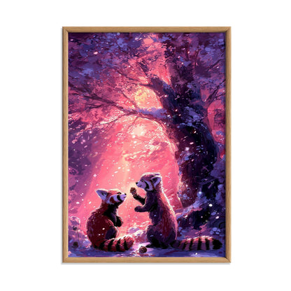 Red Panda Print – Whimsical Forest Poster | Magical Nursery Wall Art