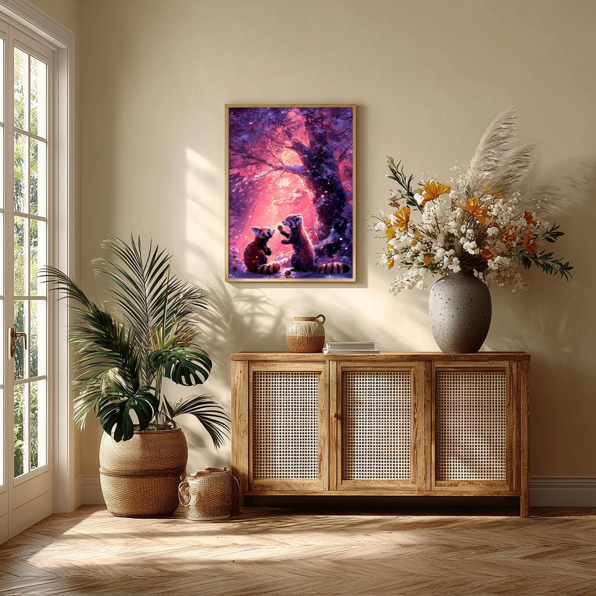 Red Panda Print – Whimsical Forest Poster | Magical Nursery Wall Art