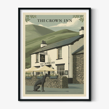Country Pub Poster, Vintage Travel Print, English Inn Wall Art