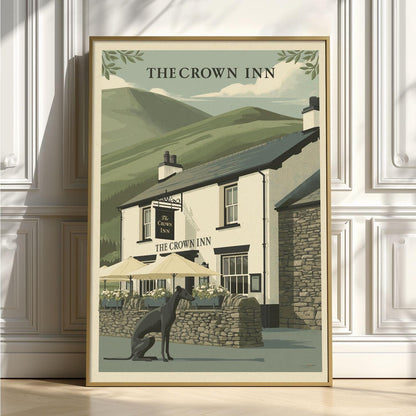 Country Pub Poster, Vintage Travel Print, English Inn Wall Art