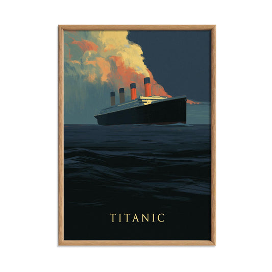 RMS Titanic Poster, Vintage Ocean Liner Print, Historic Ship Wall Decor