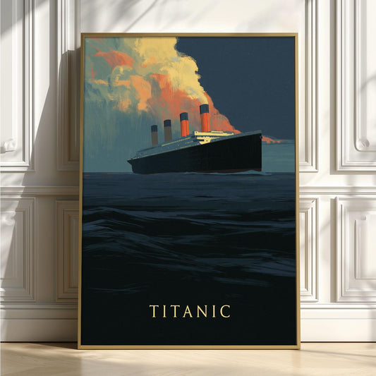RMS Titanic Poster, Vintage Ocean Liner Print, Historic Ship Wall Decor