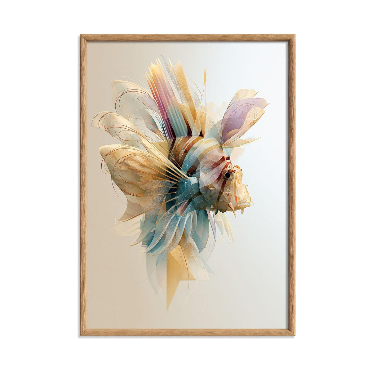 Lionfish Poster, Ocean Fish Print, Coastal Bathroom Wall Art