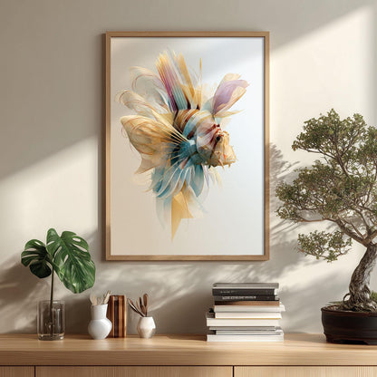 Lionfish Poster, Ocean Fish Print, Coastal Bathroom Wall Art