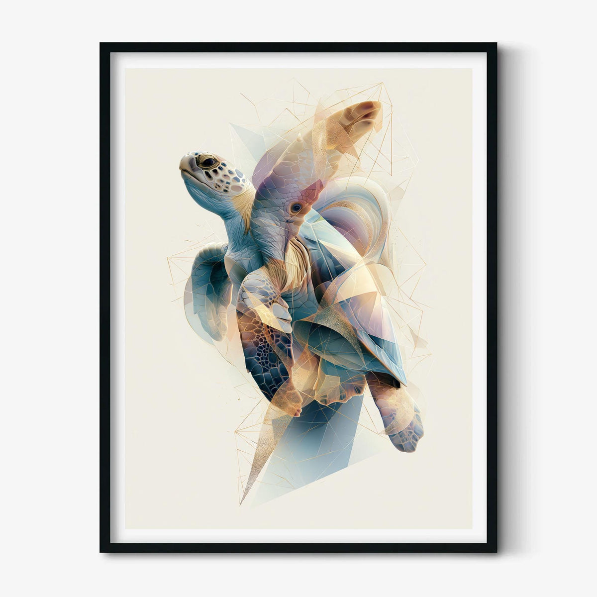 Sea Turtle Poster, Ocean Animal Print, Coastal Bathroom Wall Art