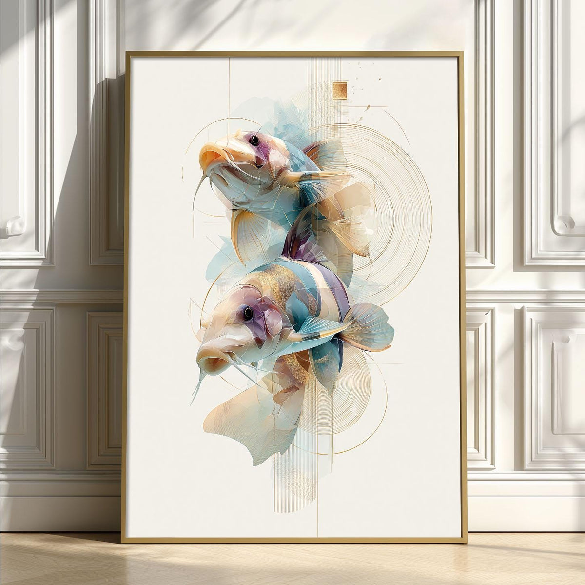 Clown Loach Wall Art, Tropical Fish Print, Coastal Bathroom Wall Art