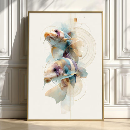Clown Loach Wall Art, Tropical Fish Print, Coastal Bathroom Wall Art