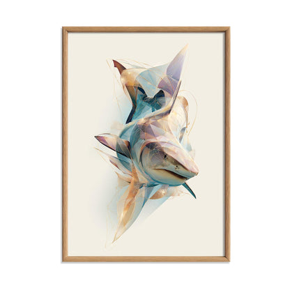 Tiger Shark Poster, Ocean Animal Print, Modern Marine Wall Art