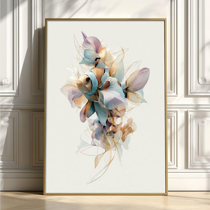 Clownfish Poster, Abstract Aquarium Fish Print, Modern Coastal Wall Art
