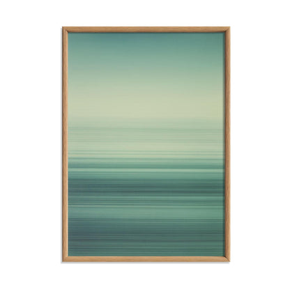 Abstract Sea Horizon Print, Teal Ocean Wall Art, Coastal Bedroom Decor