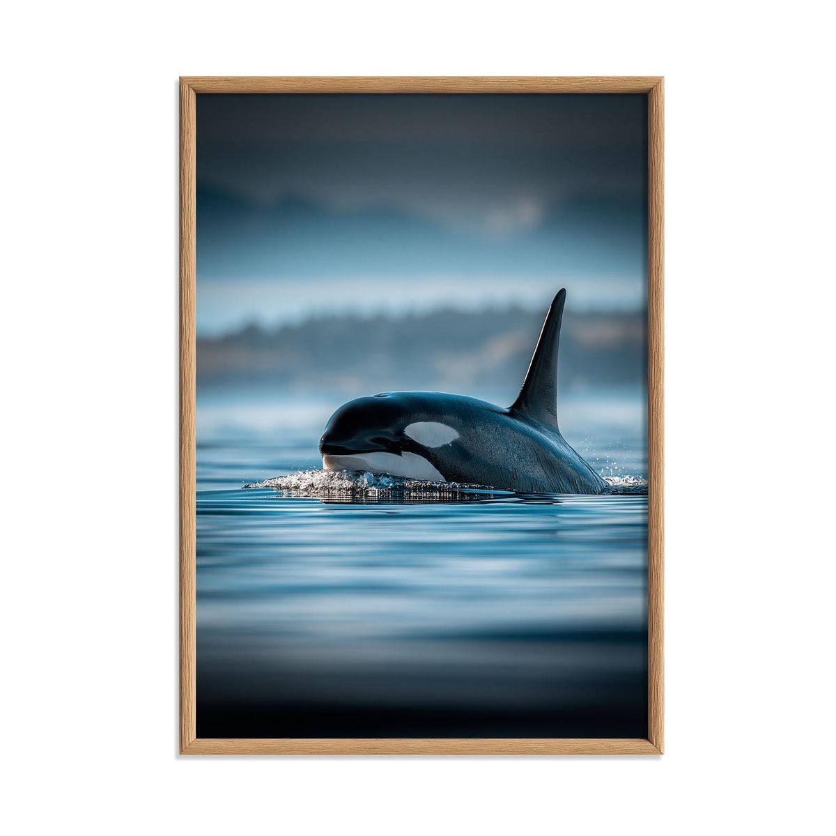 Orca Whale Wall Art Print, Killer Whale Poster, Ocean Wildlife Photography, Coastal Sea Life Decor, Nautical Bathroom Wall