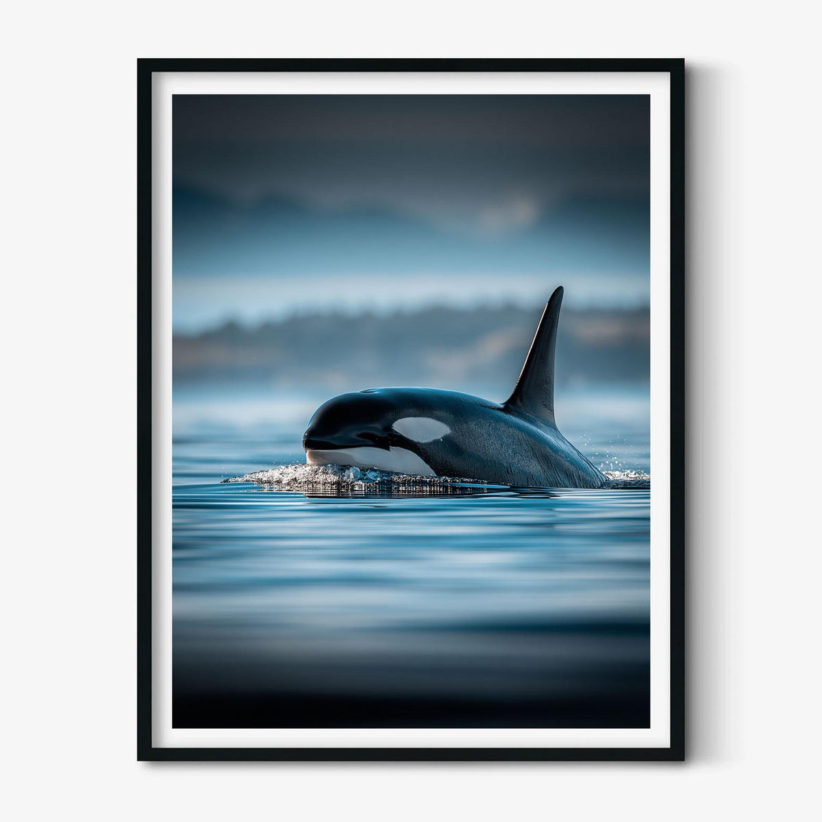 Orca Whale Wall Art Print, Killer Whale Poster, Ocean Wildlife Photography, Coastal Sea Life Decor, Nautical Bathroom Wall