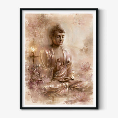 Buddha Poster, Japandi Zen Wall Art for Bedroom, Living Room or Meditation Room