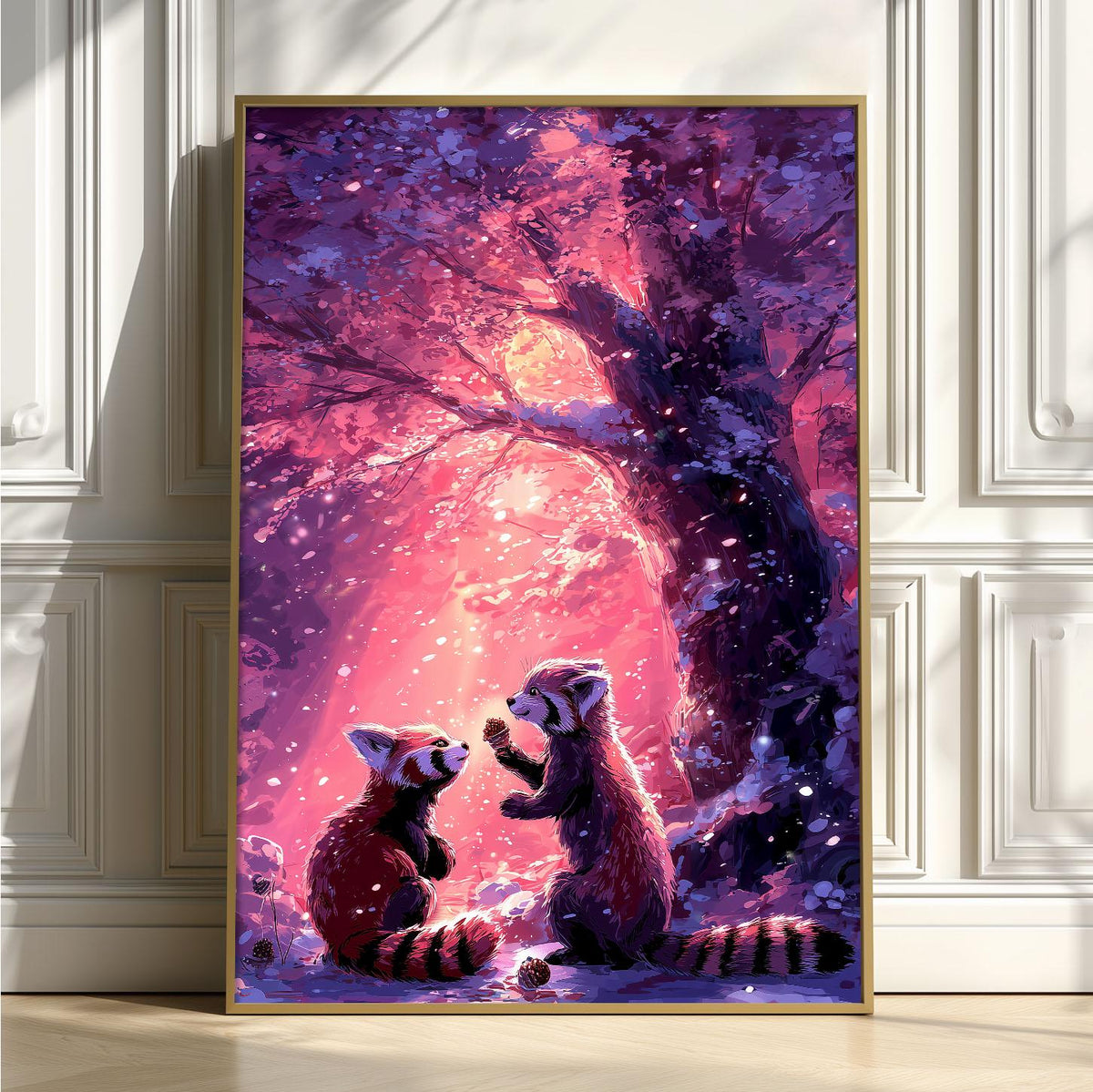 Red Panda Print – Whimsical Forest Poster | Magical Nursery Wall Art