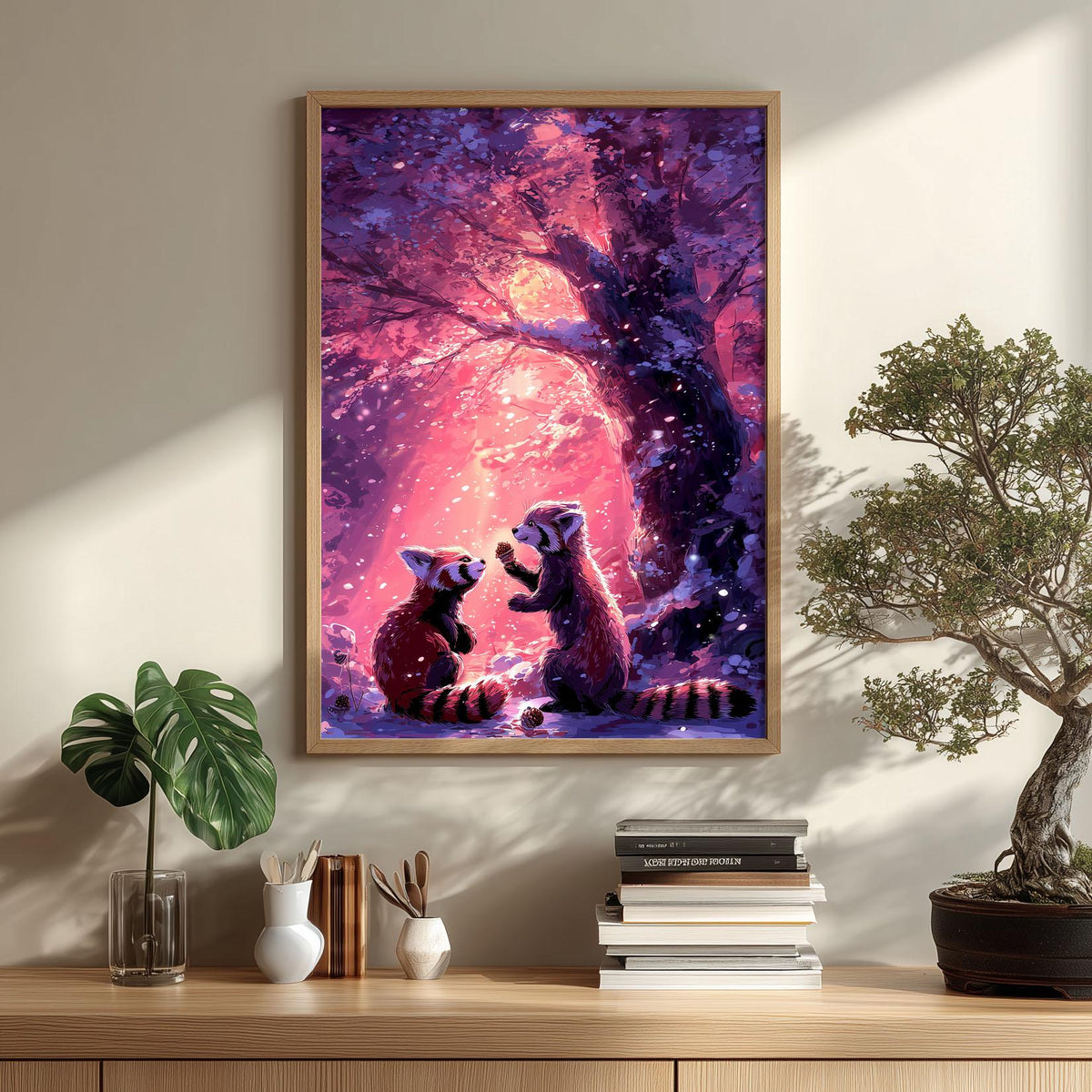 Red Panda Print – Whimsical Forest Poster | Magical Nursery Wall Art