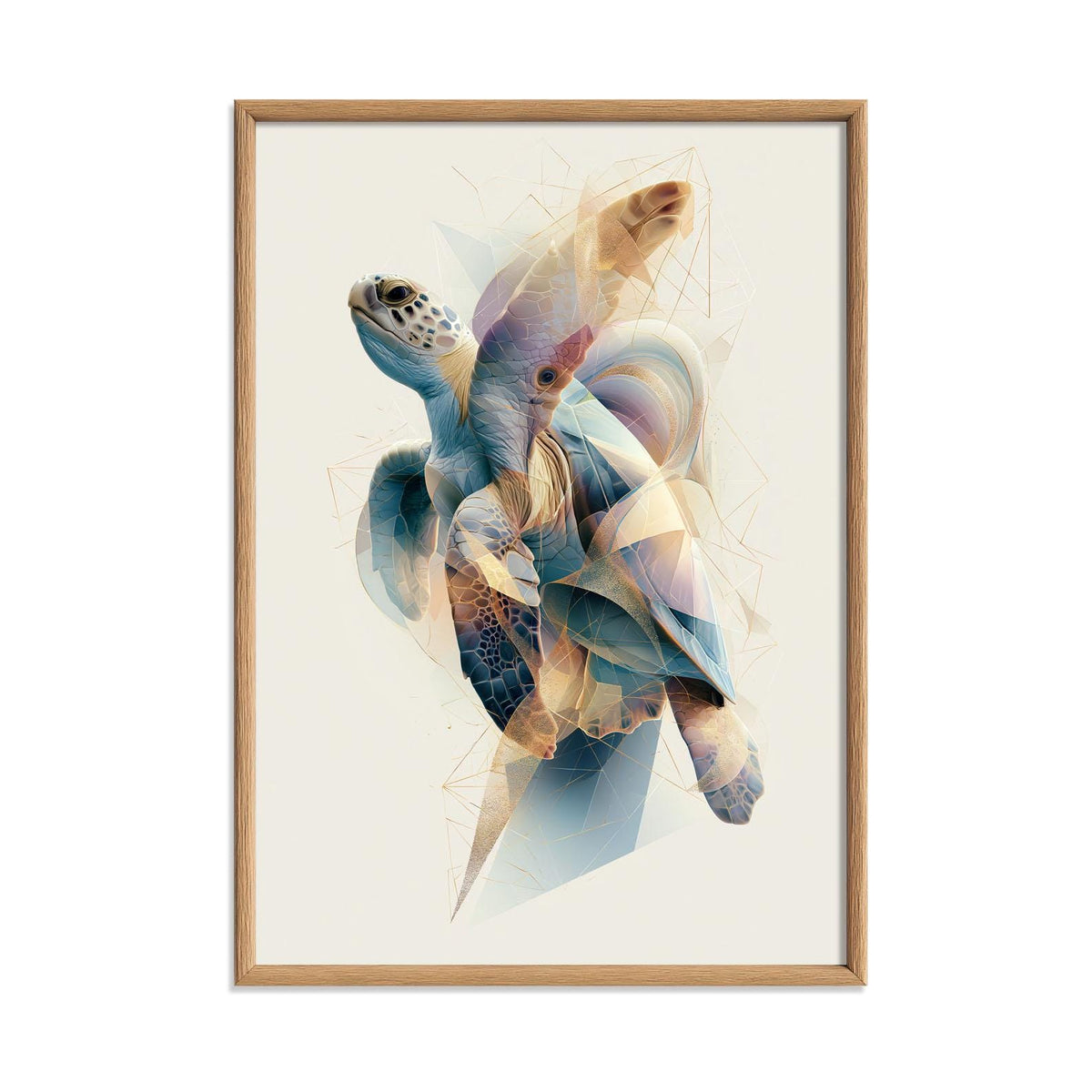 Sea Turtle Poster, Ocean Animal Print, Coastal Bathroom Wall Art