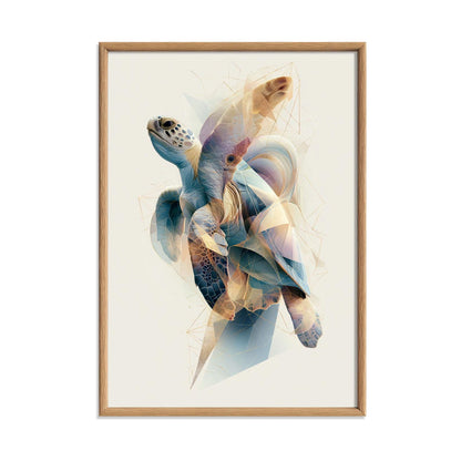 Sea Turtle Poster, Ocean Animal Print, Coastal Bathroom Wall Art