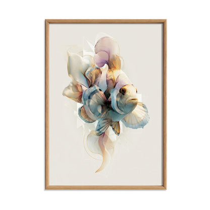 Clownfish Poster, Ocean Fish Print, Coastal Bathroom Wall Art