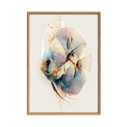 Discus Fish Wall Art, Abstract Aquarium Print, Modern Tropical Fish Poster