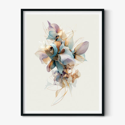 Clownfish Poster, Abstract Aquarium Fish Print, Modern Coastal Wall Art