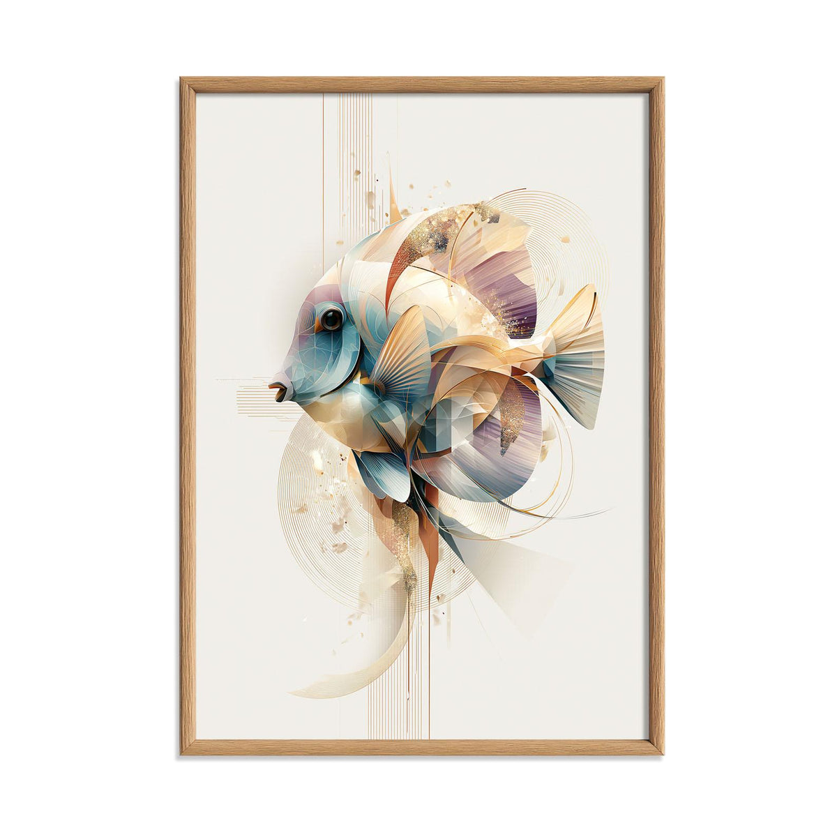 Blue Tang Fish Print, Abstract Reef Wall Art, Coastal Bathroom Decor, Modern Aquarium Poster