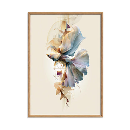 Guppy Wall Art Print, Abstract Geometric Guppy Poster, Tropical Fish Art, Aquarium Decor, Modern Fish Wall Decor