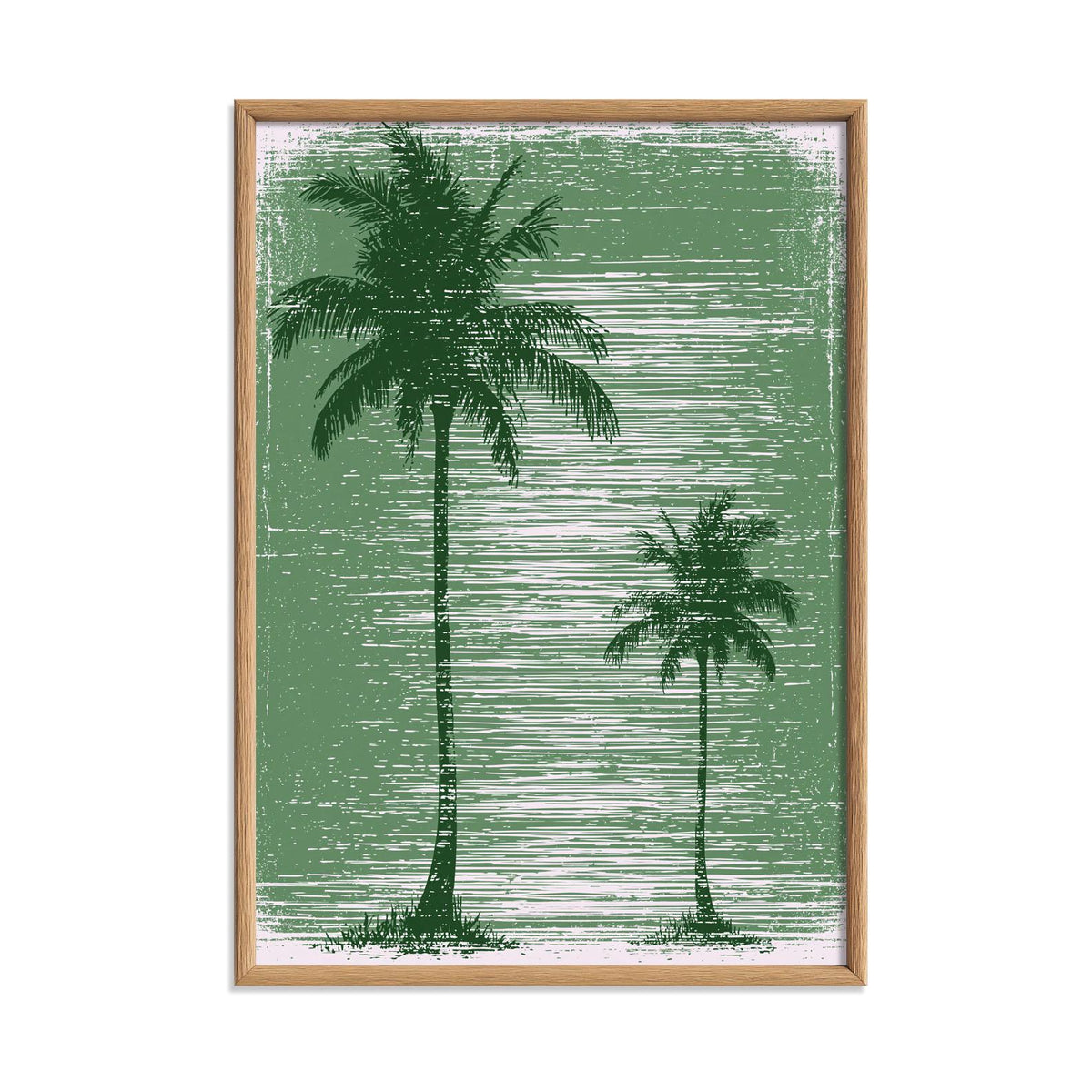 Green Palm Tree Wall Art, Tropical Poster Print, Beach House Picture, Coastal Summer Wall Decor