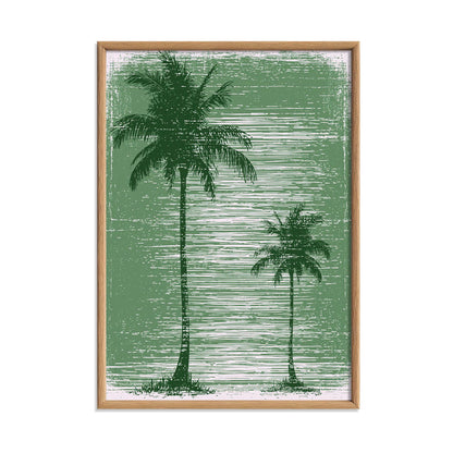 Green Palm Tree Wall Art, Tropical Poster Print, Beach House Picture, Coastal Summer Wall Decor
