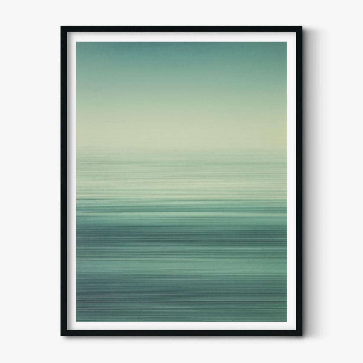 Abstract Sea Horizon Print, Teal Ocean Wall Art, Coastal Bedroom Decor