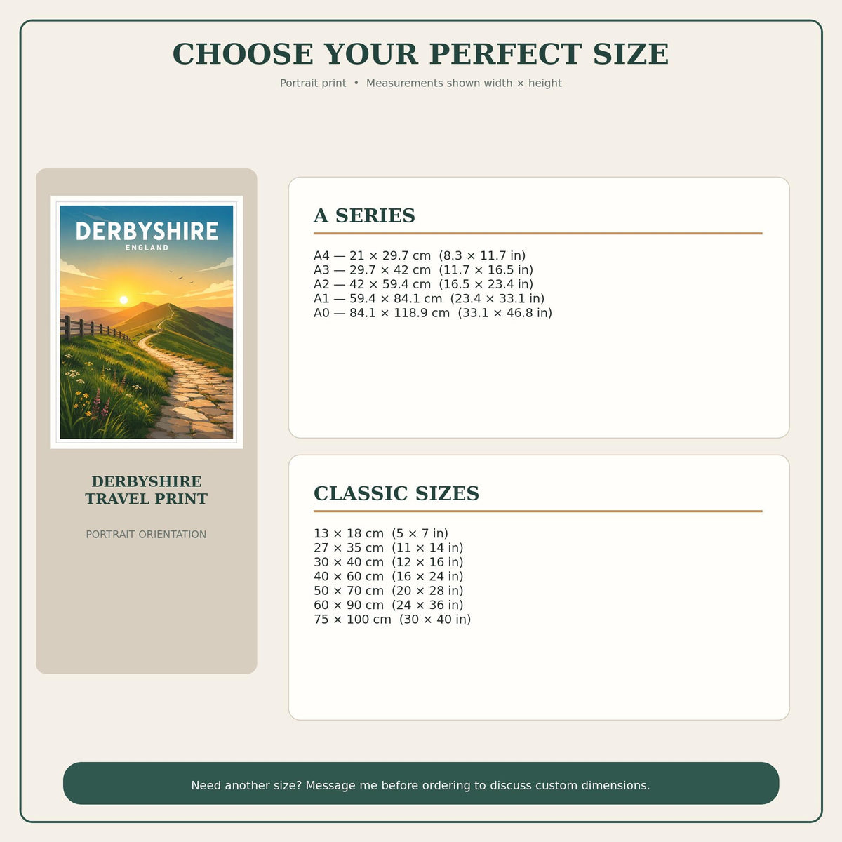 Derbyshire Travel Poster, Peak District Print, English National Park Wall Art