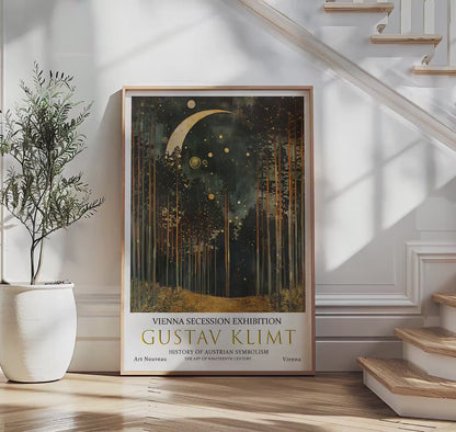 Gustav Klimt Poster – Vintage Wall Art | Moon And Stars Art Print