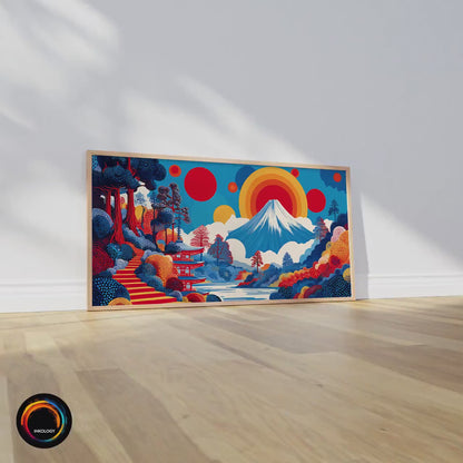 Japanese Mount Fuji Panoramic Print – Abstract Wall Art – Japanese Landscape