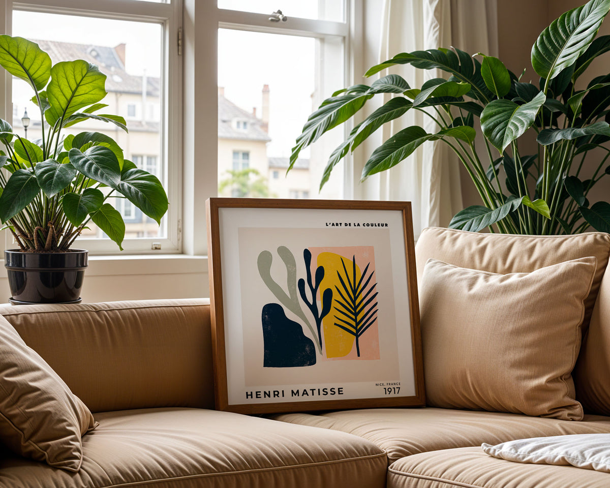 Henri Matisse Inspired Botanical Cutout Print | Modern Wall Art