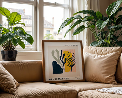 Henri Matisse Inspired Botanical Cutout Print | Modern Wall Art