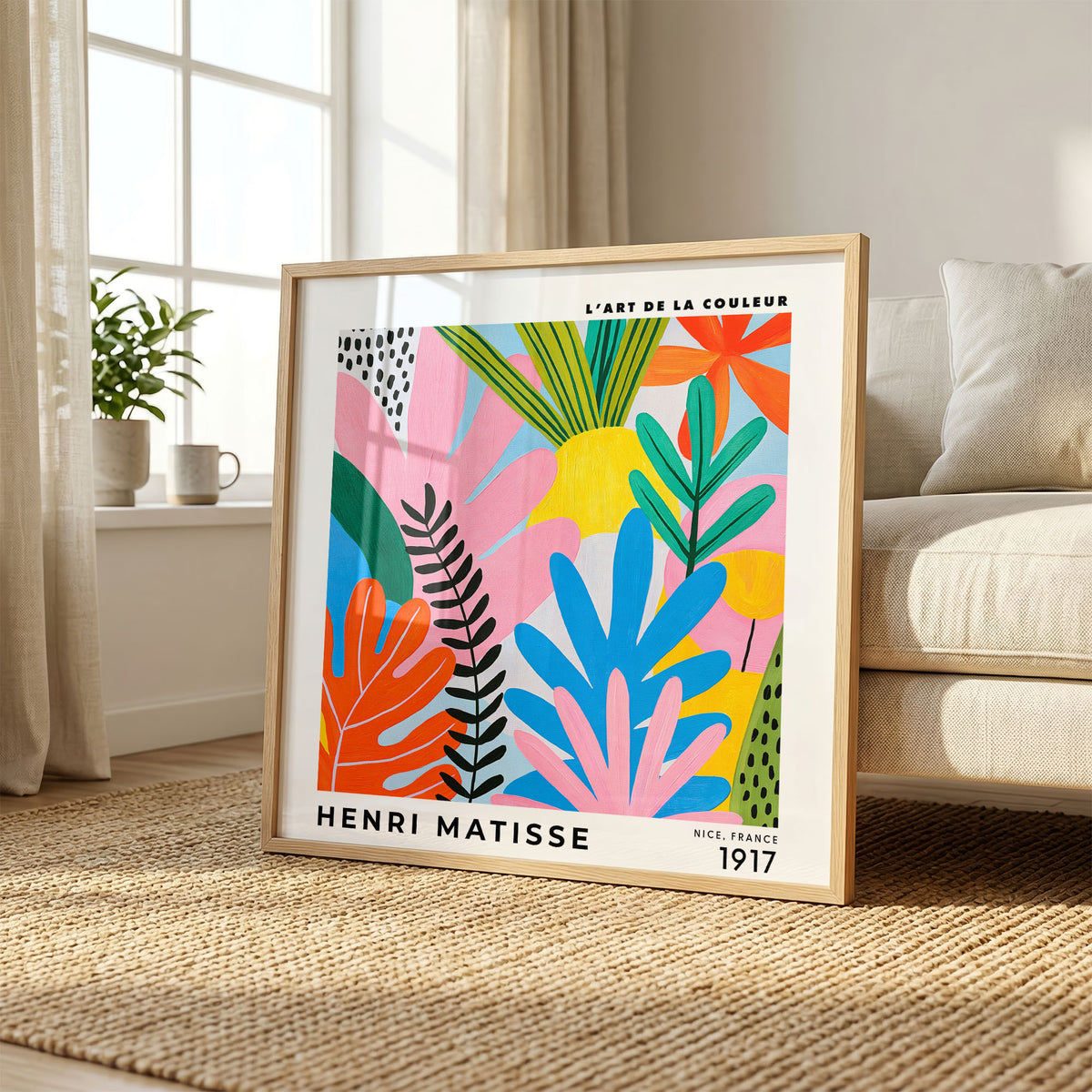 Henri Matisse Inspired Floral Print | Colourful Botanical Art
