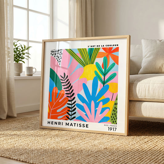 Henri Matisse Inspired Floral Print | Colourful Botanical Art