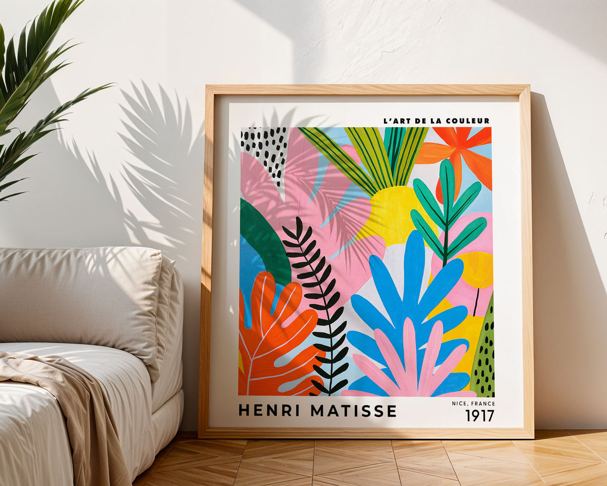 Henri Matisse Inspired Floral Print | Colourful Botanical Art