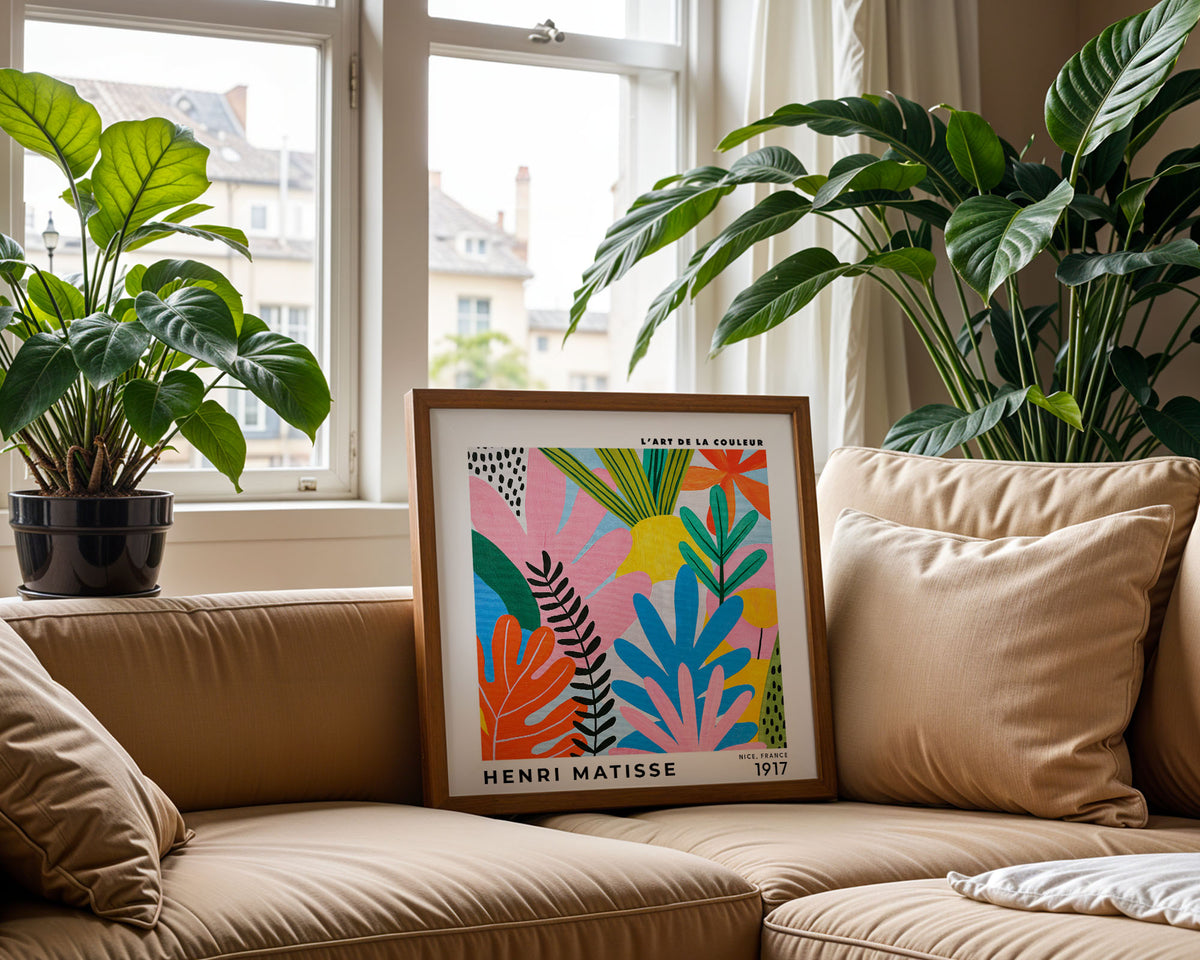 Henri Matisse Inspired Floral Print | Colourful Botanical Art